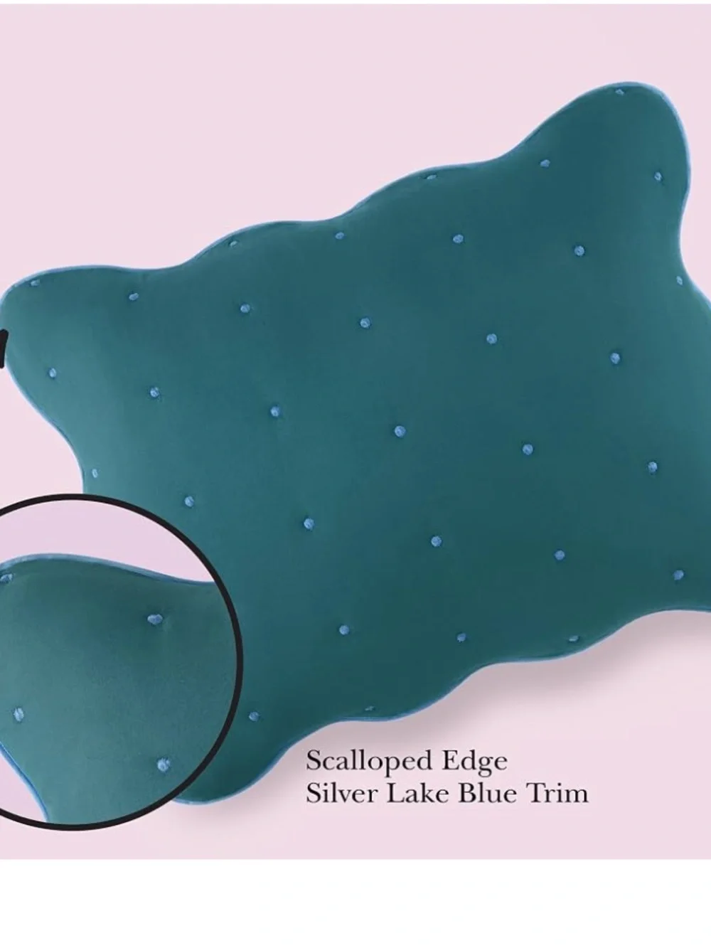 New kate spade scalloped edge 3 piece King size quilt set in blue spruce